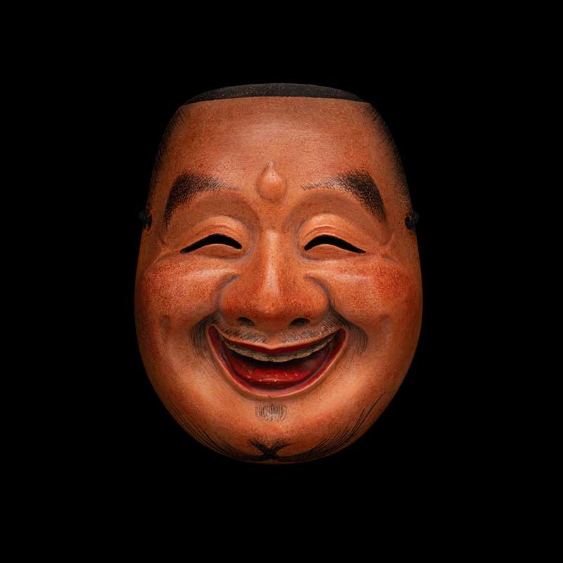 木製 福の神（狂言面） 狂言面 福の神｜北沢秀太｜江戸木彫刻｜葛飾区伝統産業職人会 | 葛飾区