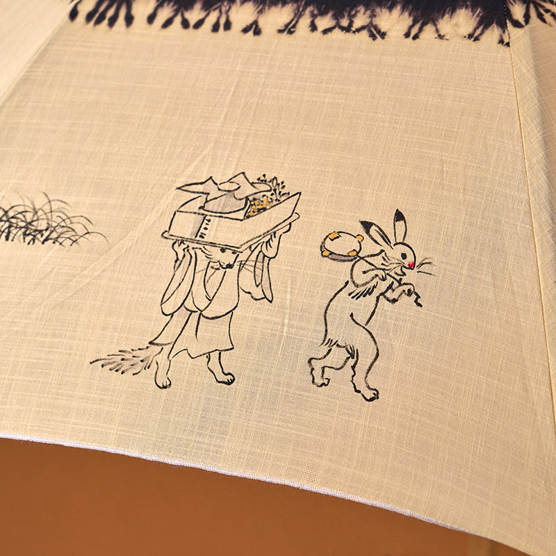 手描き友禅日傘 鳥獣戯画 紳士用｜差し掛けシリーズ｜葛飾区伝統産業