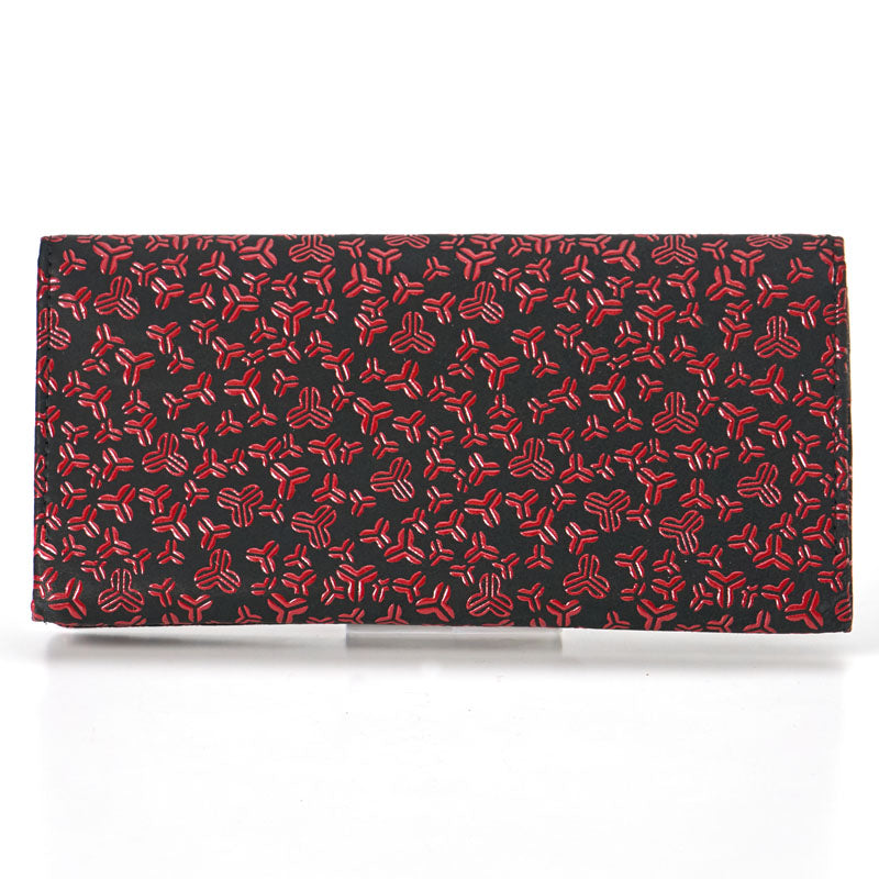 Inden long wallet, oak leaf pattern