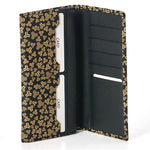 Inden long wallet, oak leaf pattern