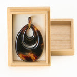 Tortoiseshell pendant top (double teardrop shape)