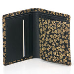 Inden bi-fold wallet, oak leaf pattern