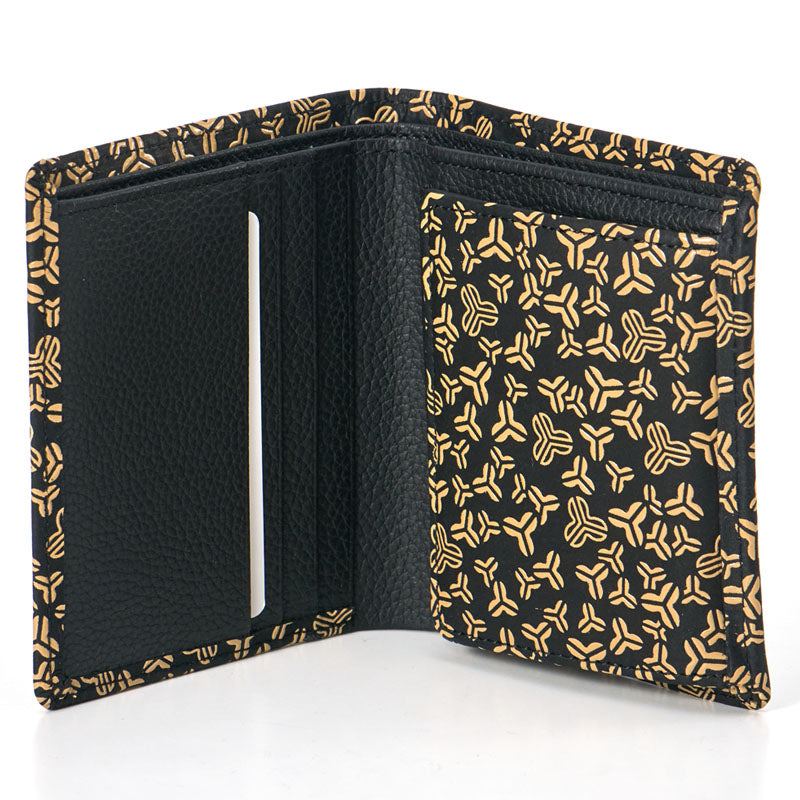 Inden bi-fold wallet, oak leaf pattern