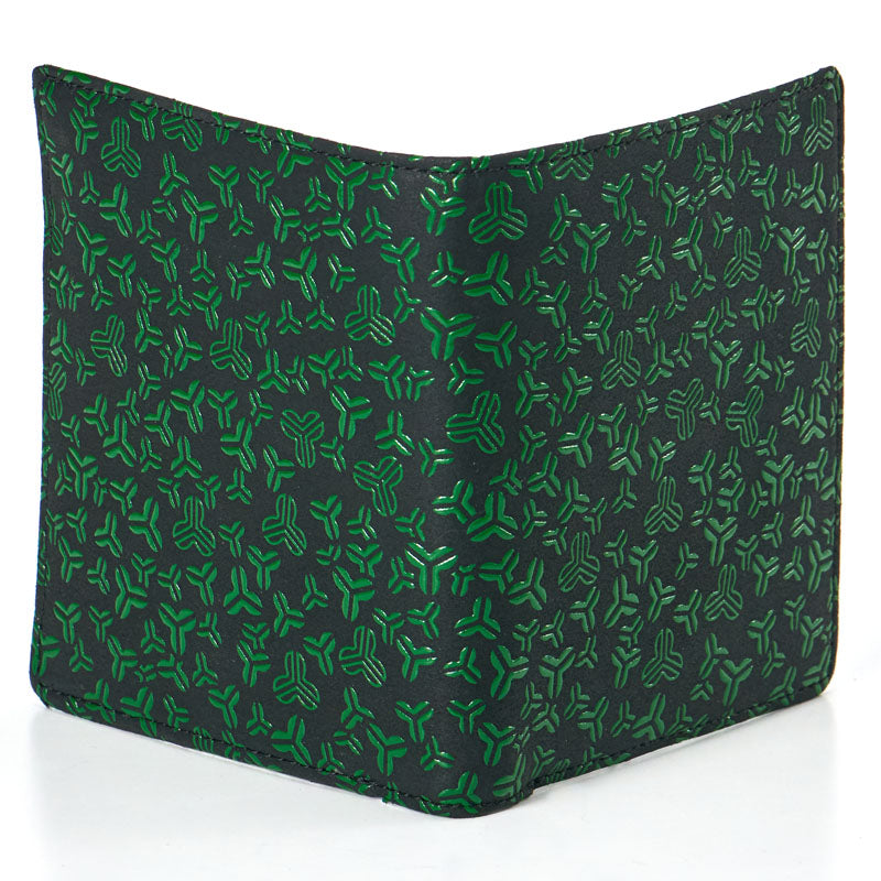Inden bi-fold wallet, oak leaf pattern
