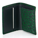 Inden bi-fold wallet, oak leaf pattern