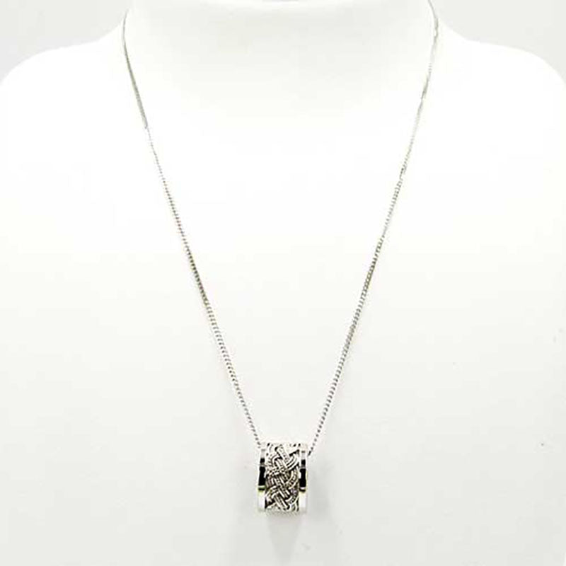 Hand-knitted silver single top