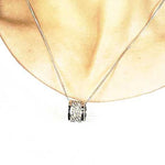 Hand-knitted silver single top
