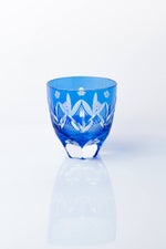 Edo Kiriko Round Rocks Glass "Shochikubai" in Paulownia Wood Box