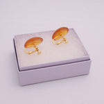 Round tortoiseshell earrings