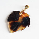 Tortoiseshell pendant top with leaf