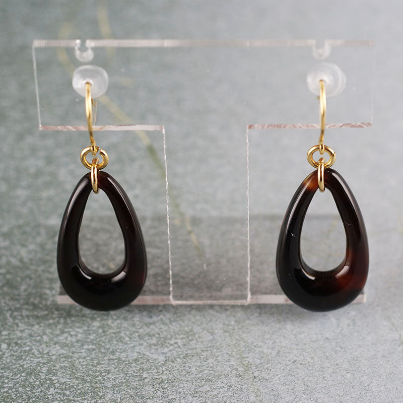Tortoiseshell earrings teardrop