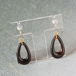 Tortoiseshell earrings teardrop