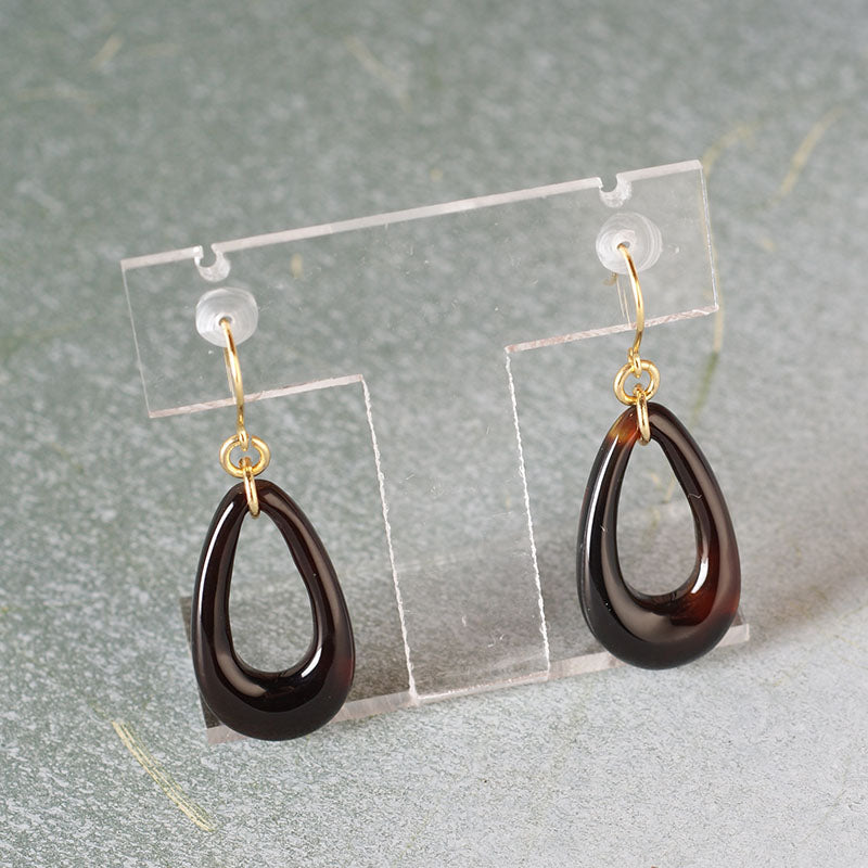 Tortoiseshell earrings teardrop