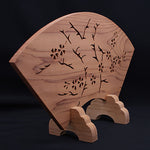 Fan-shaped carving, openwork cherry blossoms