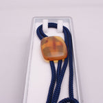 Tortoiseshell loop tie square