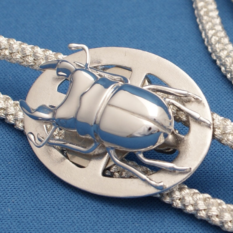 Tokyo Silverware Silver Loop Tie Stag Beetle