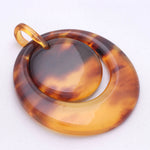Tortoiseshell pendant top, round