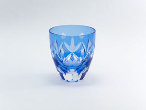 Edo Kiriko Round Rocks Glass "Shochikubai" in Paulownia Wood Box