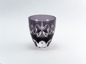 Edo Kiriko Round Rocks Glass "Shochikubai" in Paulownia Wood Box