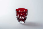 Edo Kiriko Round Rocks Glass "Shochikubai" in Paulownia Wood Box