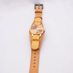 Tortoiseshell casual watch for men, natural