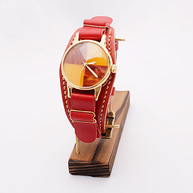 Tortoiseshell Casual Watch [Men's] Red