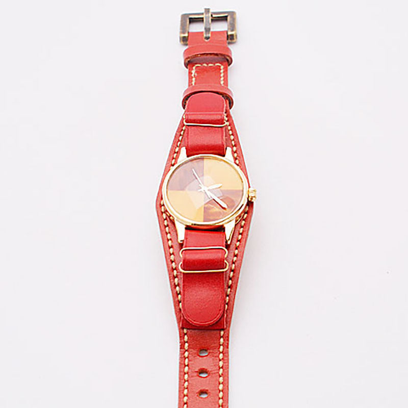 Tortoiseshell Casual Watch [Men's] Red