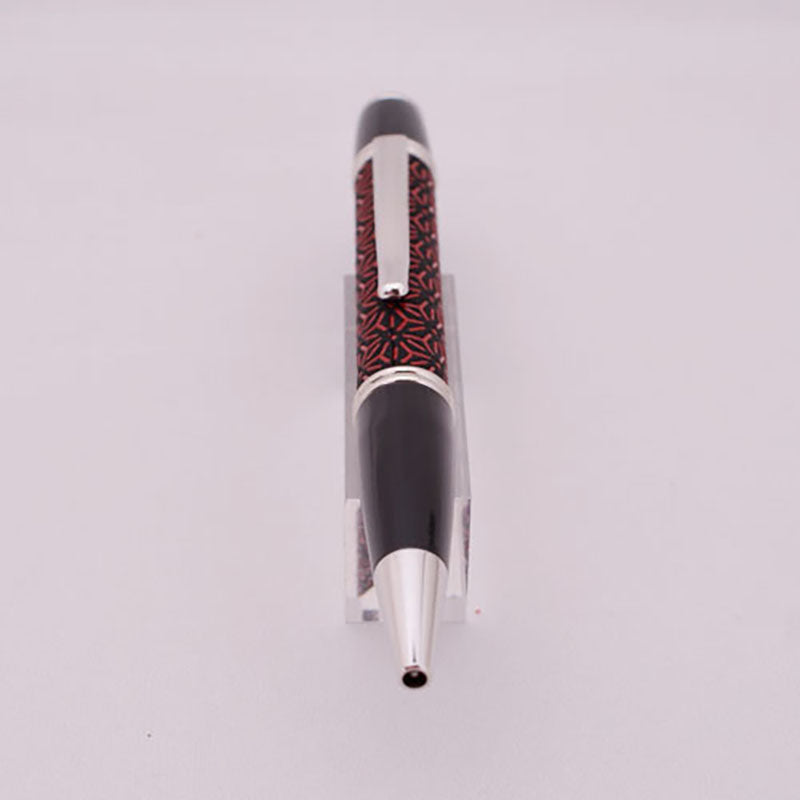 Inden Ballpoint Pen (Gatsby) Asanoha Black and Red