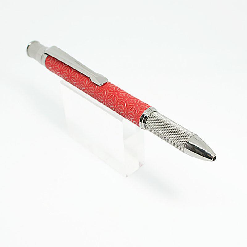 Inden ballpoint pen & mechanical pencil (Asanoha Red Red)