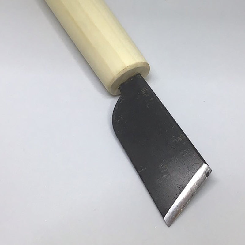 四代目宗秋 切り出し型革包丁30mm 柄:朴