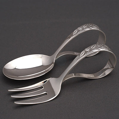 Tokyo Silverware Baby Spoon [Rose] Set
