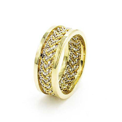 K18/PT900 hand-woven ring (product number: Y3-2F)