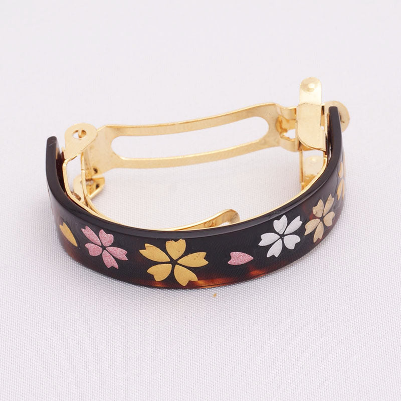 Tortoiseshell barrette (round)