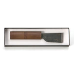 A leather knife (made from ancient zelkova wood)